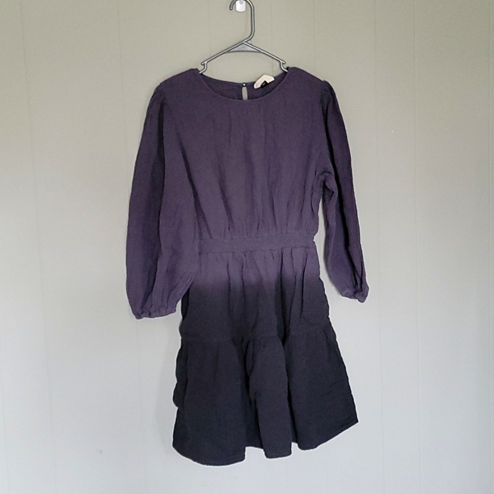 Puffy Sleeved Knee Length Dress